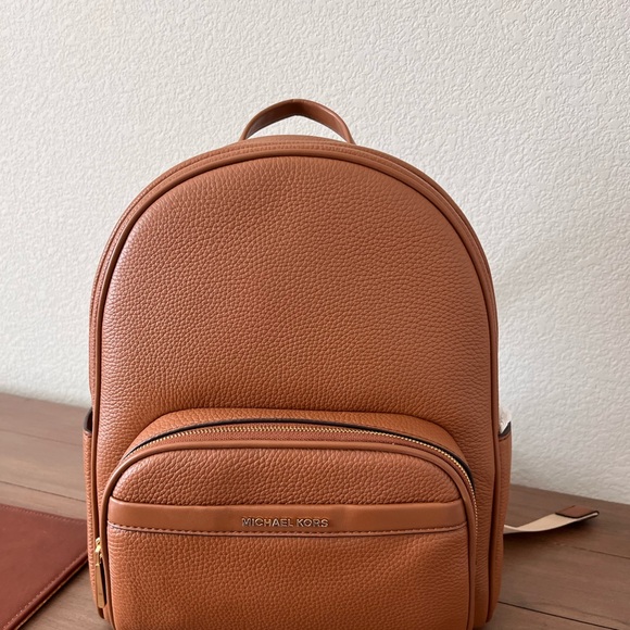Michael Kors Brown Leather Men's Backpack - Picture 1 of 5